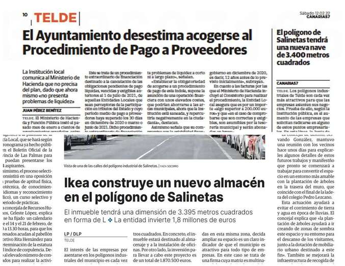 Titulares de la prensa regional sobre Telde/TA.